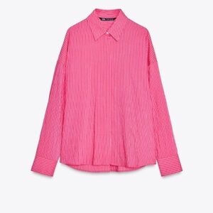 Zara Pink Striped Blouse
